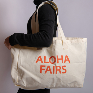 Sac fourre-tout en toile de grande capacité surdimensionné avec large poignée Logo personnalisé imprimé pour les promotions - Product Image 2