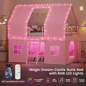 Cross-border children's princess <b>bed</b>, high-value, Instagram-style children's <b>house</b> design, full-size floor <b>bed</b> - Product Image 3