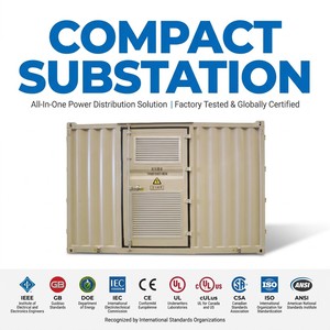 Subestación Compacta Trifásica de Baja Pérdida de 1000KVA 33KV/0.48KV, Caja de Acero Prefabricada para Exteriores, Distribución de Energía Confiable - Product Image 2