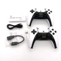 Mini Consola de Videojuegos Portátil M15 Arcade Game Stick para TV con Gamepads Inalámbricos 64G 20000+ Juegos Retro Salida HD para Dos Jugadores Compatible con PS1 Etc