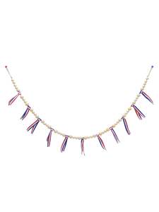 Guirnalda de cuentas de madera de granja del Día DE LA Independencia Guirnalda de cuentas de madera patriótica Banner patriótico para la decoración del 4 de julio - Product Image 4