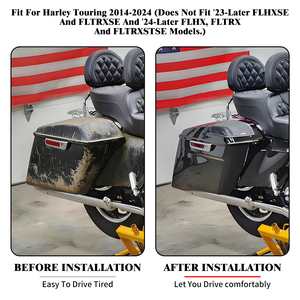 Sacoches rigides étendues de 4 pouces avec couvercles prédécoupés pour haut-parleurs en ABS pour <span class=keywords><strong>Harley</strong></span> Touring Street Glide Electra Glide 2014-2024 - Product Image 4