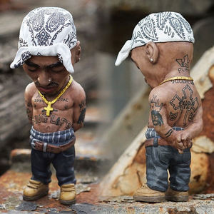 Mini ornamenti in resina Hip Hop divertente Rapper Bro Figurine Set Hip Hop Legends King <span class=keywords><strong>Rap</strong></span> Music Star Resin Figure Alkyne Legend - Product Image 6