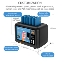 Borne de recharge Wi-Fi 5000 mAh OEM avec 6 emplacements pour téléphones, borne de partage, distributeur automatique, station de location, banque d'alimentation partagée
