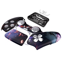Coque de manette PS5 - Plaque frontale ergonomique imprimée par sublimation avec pavé tactile, design élégant et sans couture