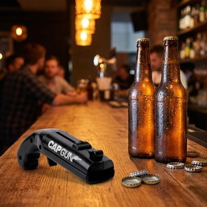 Abrelatas Creativo con Resorte Lanzador de Catapulta en Forma de Pistola Herramienta de Bar Destapador de <span class=keywords><strong>Cerveza</strong></span> Set de Gadget de Cocina - Product Image 1