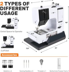 Máquina de Coser Mini Multifuncional Económica Notionsland con Motor de Alta Velocidad, Alimentación Manual, Portátil para Uso Doméstico y de Prendas de Vestir - Product Image 2