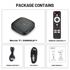 Buatan pabrik Mortal T1 cerdas Android14 kotak <span class=keywords><strong>TV</strong></span> versi Global Streaming pemutar Media wiwifi6 4K BT5 asisten suara - Product Image 3