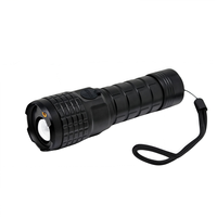 Linterna Táctica Recargable de 550 Lúmenes para Patrulla, Linterna con Láser Rojo, Linterna de Seguridad de Aluminio, Zoom, Luz Estroboscópica de Emergencia, Lámpara de Enfoque