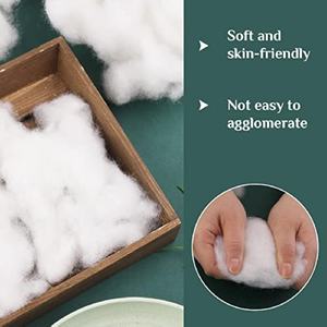 ידידותי לסביבה 60 גרם תיק צעצוע רך 7d דק ראשי דקרון דקרון סיבי dacron כרית סיבים גולמיים חלולים מילוי פוליאסטר שמנמן - Product Image 6