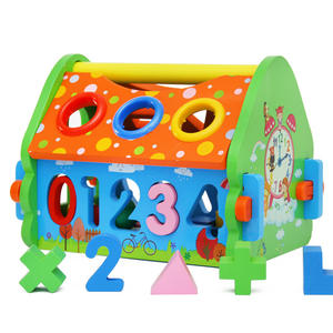 Jouets en bois Montessori multifonctionnels pour enfants, démontage de maison, cognition numérique, jouets à frapper, vente en gros - Product Image 2