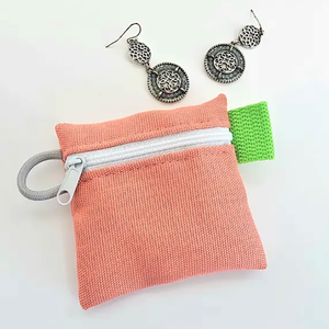 Custodia ecologica con cerniera, custodia per auricolari in tela <span class=keywords><strong>piccola</strong></span> e resistente, borsa portamonete, accessori per borse da viaggio - Product Image 6