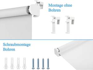 Stores occultants thermiques blancs Klemmfix, pas de perçage requis pour les fenêtres et les portes - Product Image 4