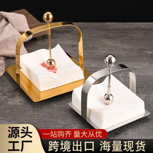 ที่ใส่กระดาษเช็ดปากสแตนเลสทรงสี่เหลี่ยม ดีไซน์ทันสมัย ทนทาน ใช้สำหรับวางบนโต๊ะ สำหรับโรงแรม ร้านอาหาร งานปาร์ตี้ - Product Image 3