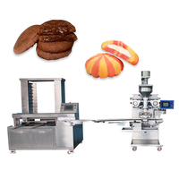 Ligne de production de machine à biscuits remplie par centre de couleur jumelle automatique pour les biscuits de classement liquides