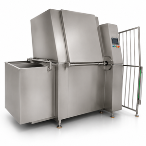 Lavadora de Contenedores Automática de Alta Presión para Uso Industrial en Plantas de Procesamiento de Carne - Product Image 1
