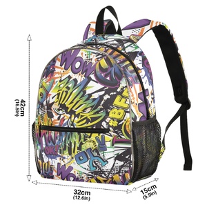 Wholesale Custom Graffiti-art Print Book Bag Unique Design <b>Backpack</b> <b>Student</b> School Bag - Product Image 4