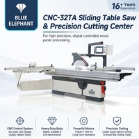 Scie à panneaux numérique CNC-32TA à table coulissante 3200 mm avec guidage linéaire et levage électrique pour atelier professionnel
