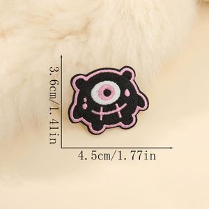 New Design Iron on /sticker Embroidery Cartoon Cute <b>Black</b> Little Monster Patch Applique for Hat Clothes Decoration - Product Image 5