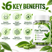 Capsules ventre plat marque privée, capsules de perte de poids, contrôle de l'appétit, brûleur de graisse, soutien amincissant, fabricant OEM