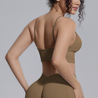 Soutien-gorge de sport personnalisé pour femme, anti-choc, à séchage rapide, respirant, sans couture, tricoté, couleur unie, maintien élevé, ajustement parfait
