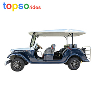 Voiture de golf électrique rétro 8 places en fibre de verre pour extérieur et intérieur, véhicule de tourisme pour centre commercial