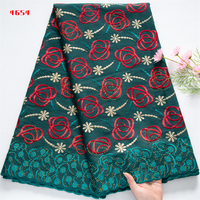 4654 Dentelle en voile de coton suisse de haute qualité, nouvelle mode, prix de gros, dentelle Lafaya, dentelle douce, broderie de Dubaï, tissu pour robe de mariée