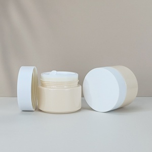 Luxury Custom Nude Ceramic Glass Jar 20ml 30ml 50ml 100g Opal White Porcelain Glass Moisturizer Cosmetic Cream Jar with Lid - Product Image 5