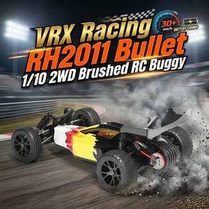 Voiture RC tout-terrain VRX Racing RH2011 Bullet <span class=keywords><strong>1</strong></span>/<span class=keywords><strong>10</strong></span> 2WD Brushed RC <span class=keywords><strong>Buggy</strong></span> avec moteur 540, ESC 40A, batterie NiMh 7.2V 1800mAh, amortisseurs à huile, vitesse 30km/h, prête à rouler (RTR) - Product Image 1