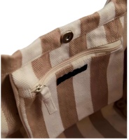 Sac à main à bandoulière rayé personnalisé sac à provisions de travail personnalisé écologique grand sac fourre-tout en toile vierge poche logo personnalisé