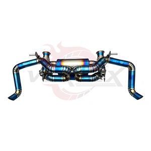 Tuyau d'échappement à valve en titane bleu à haut débit Vortex pour Audi R8 V10 5.2L, son sportif profond, kits de réglage sans drone sonore, systèmes de silencieux - Product Image 4