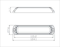 Luz LED estroboscópica para coche, luz de superficie de rejilla intermitente, bonita, advertencia, rojo y azul