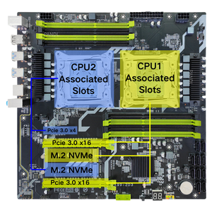 PANDL NEU X99-2D3 E-ATX 8X <span class=keywords><strong>DDR3</strong></span> Dual Intel Xeon E5 2678 V3 Desktop-PC-Kit Motherboard mit 256GB Max RAM - Product Image 4
