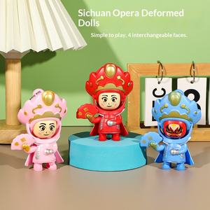Muñeca de plástico de la Ópera de Sichuan con cambio de rostro, colgante para llavero de coche de la Ópera de Pekín, juguete pequeño, venta al por mayor para puestos callejeros y mercados nocturnos - Product Image 3