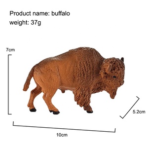 Modèles d'animaux simulés : Bison, Léopard, Lynx, Hippopotame, Ours – Ornements pour enfants, ensemble <span class=keywords><strong>de</strong></span> jouets éducatifs sur la faune sauvage - Product Image 6