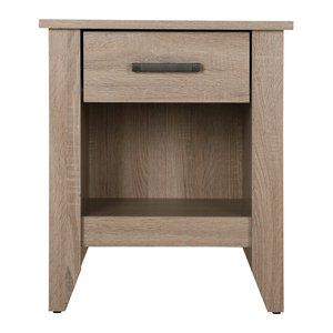 Table de chevet moderne en bois avec tiroir et étagère ouverte pour rangement de chambre à coucher 50x40x30cm - Product Image 3