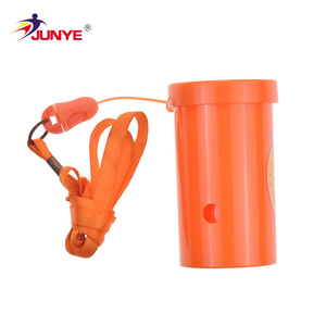 Sifflets cylindriques en plastique jaunes avec impression pour les matchs de ballon 7,4*4,4*3,9 cm, écologiques - Product Image 5