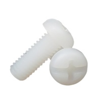 Nylon6.6 Vis cruciformes à tête ronde cylindrique Vis à métaux en plastique blanc M2 M2.5 M3 M4 M5 M6 M8