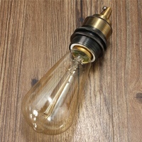 Suspension vintage Tonghua en laiton, support de lampe décoratif à deux anneaux, douille pour ampoule LED Edison E26 E27, cœur intérieur en céramique