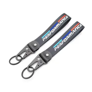 JDMotorsport88 JDM Embroidery Car Customized Key Tag Chain Ring Holder Wristlet Strap Lanyard