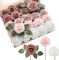 Roses en mousse artificielles et fleurs sèches Arrangements DIY Décorations de mariage pour les fêtes Décoration intérieure pour la Saint-Valentin Fête des mères