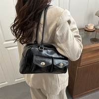 Nouveau Sac Sous le Bras Printemps 2026 pour Femme, Sac à Bandoulière Décontracté Minimaliste et Tendance, Sac Texturé à la Mode