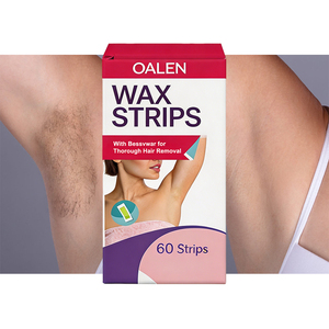 Set di <span class=keywords><strong>Strisce</strong></span> Depilatorie per Donne Oalen Private Label, 60 Pezzi, <span class=keywords><strong>Strisce</strong></span> per Depilazione Corpo e Viso <span class=keywords><strong>con</strong></span> Salviette Lenitive all'Olio - Product Image 1