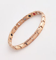 Usine Moins Cher Prix Magnétique Thérapie Bracelet Aimant Anion Or Noir Argent Or Rose Bracelet à Breloques pour Hommes Perles