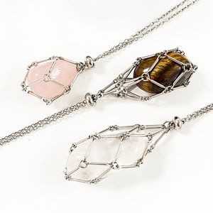 Hot Bán Punk Thép Không Gỉ Vòng Cổ Pha Lê Đá Chủ Vòng Cổ Cổ Điển Có Thể Điều Chỉnh Kim Loại <span class=keywords><strong>Net</strong></span> Vòng Cổ Cho Phụ Nữ - Product Image 3