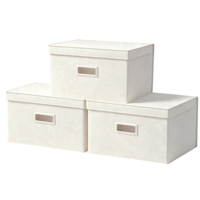 Boîte de rangement pliable en tissu avec couvercle et poignée, bac pliable, conteneur de rangement pour la maison, anti-poussière pour vêtements