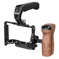 Cage pour appareil photo en aluminium usiné CNC, poignée de maintien pour appareil photo, rig personnalisé avec support pour griffe froide et pour l'usinage