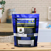 Sac d'emballage vertical personnalisable en aluminium brillant de 14 kg pour aliments pour lapins avec fermeture éclair