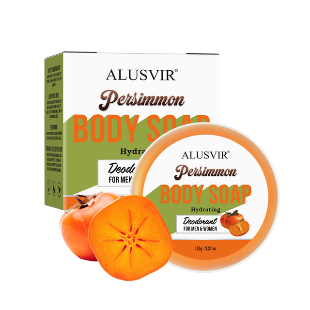 Persimmon Tannin Deodorant Soap Natural Gently Cleaning No Dry Moisturizing Refresh Skin Deodorizing Soap for Face and Body