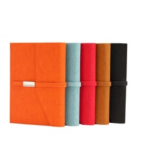 Carnet de planification A5 personnalisé en gros, imprimé, à feuilles mobiles, avec couverture en tissu de lin bleu de haute qualité et marque-page, idéal comme cadeau